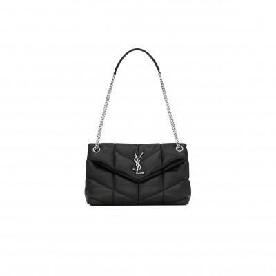 YSL PUFFER SMALL IN NAPPA LEATHER 5774761EL001000 (29*17*11cm)